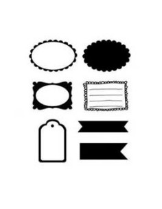 Plantilla estarcido etiquetas