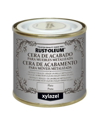 Cera acabado metalizado plata para muebles Chalky Finish