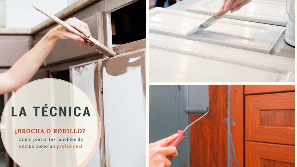 Utensilios para pintar muebles de cocina 