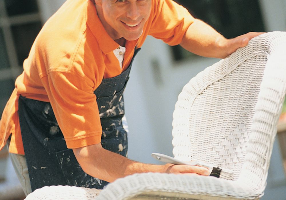 Cómo pintar mimbre con brocha, pistola o pintura en spray.