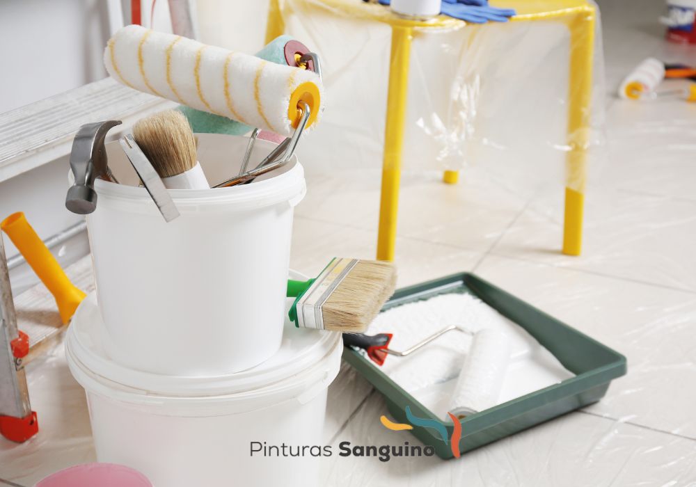 Materiales de pintor para tus proyectos de bricolaje en casa.
